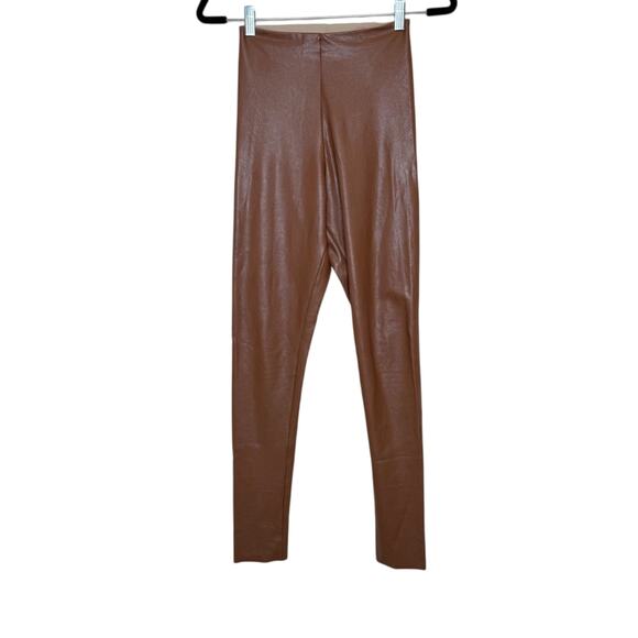 Commando Faux Leather Leggings Cocoa Size Small - Picture 3 of 11